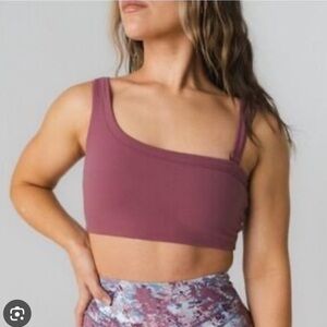 Asymmetrical Mauve Sports Bra